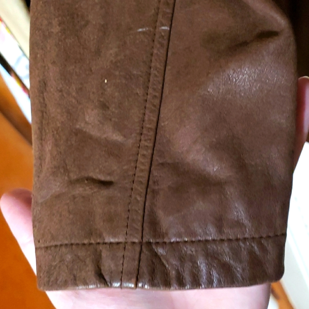 Wilsons Leather Brown Trench Coat - Picture 6 of 8